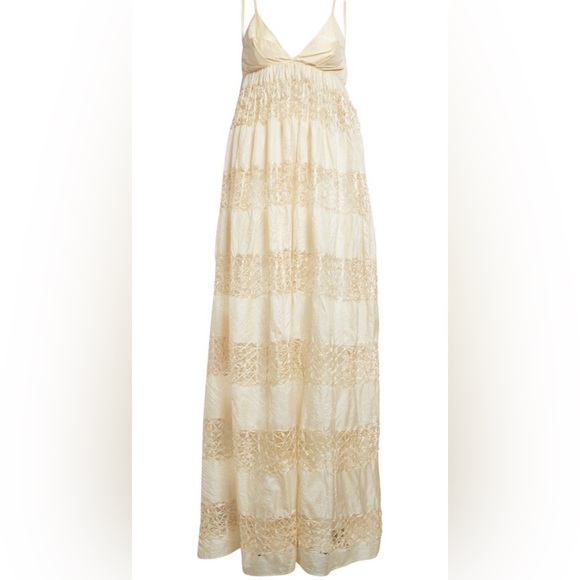 House of Amma Anancy Paneled Silk Maxi Dress - Sz 4 - Picture 5 of 15